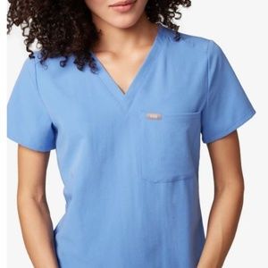NWOT FIGS Catarina Small Ciel Blue Scrub Top